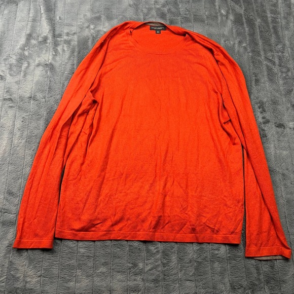 Banana Republic Sweaters - Banana Republic Silk Cashmere Sweater Orange Crew Neck XL 12232